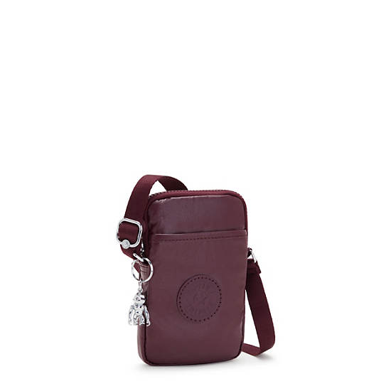 Kipling Tally Metallic Crossbody Telefon Çantası Bordo | TR 1845NW